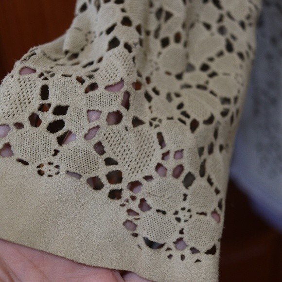 Armani Collezioni Vintage 90s Leather + Cashmere Cardigan Sweater Set – Designer - Picture 5 of 16